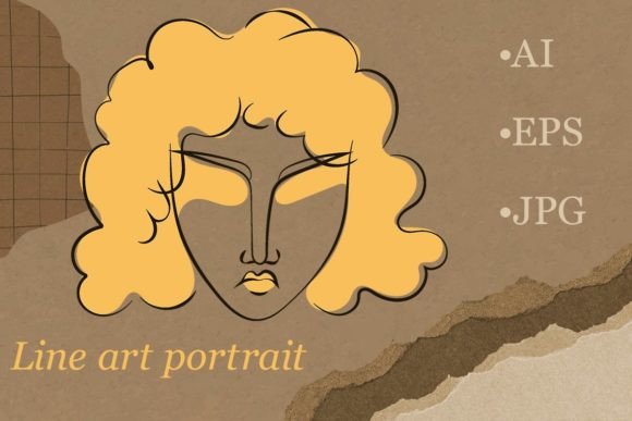 Download Line Art Sophisticated Woman Portrait - Sophisticated Collection