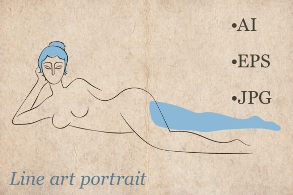 Download Line Art Sophisticated Woman Portrait - Sophisticated Collection